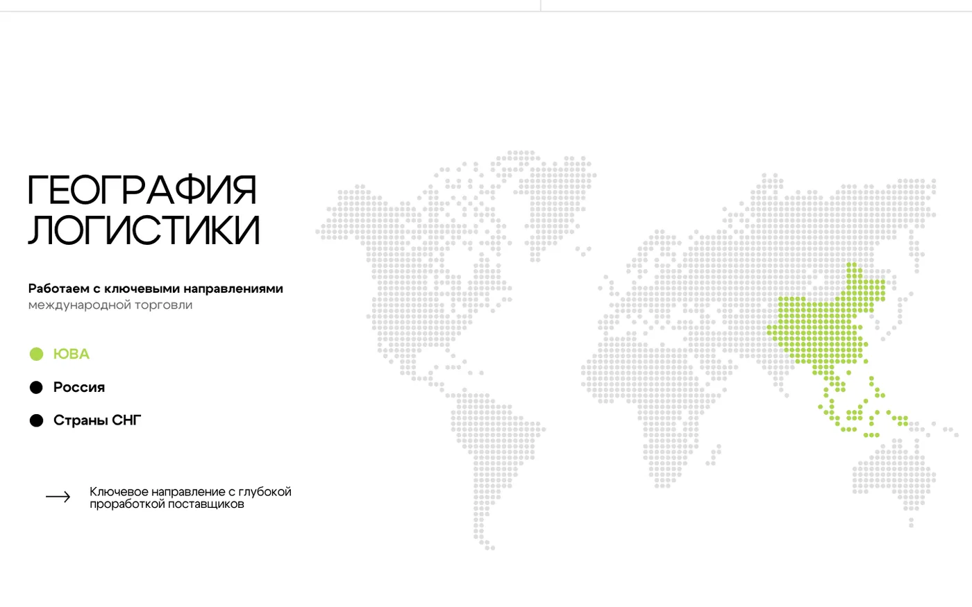 Screenshot: Logistics geography
