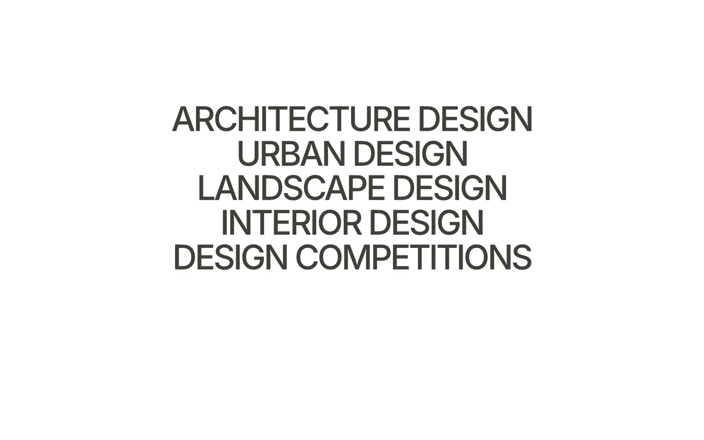 Screenshot: Five disciplines on the home page