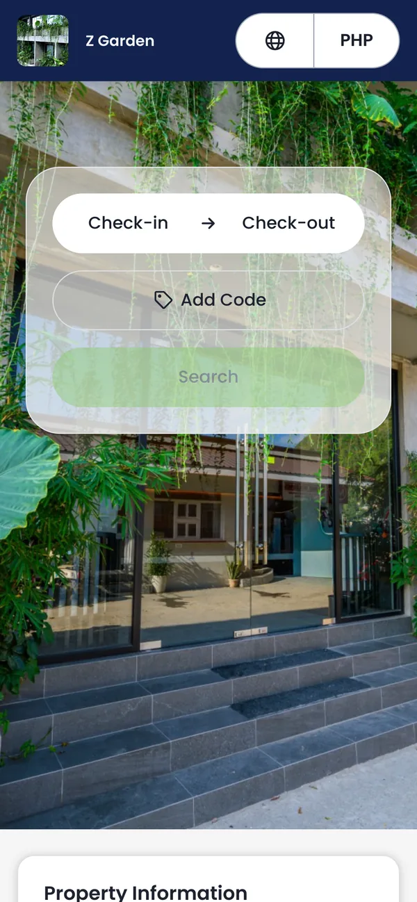 Screenshot: Booking · Cloudbeds
